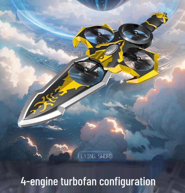 Retro Remote-Control Flying Sword Drone: Children's Toy Airplane Model