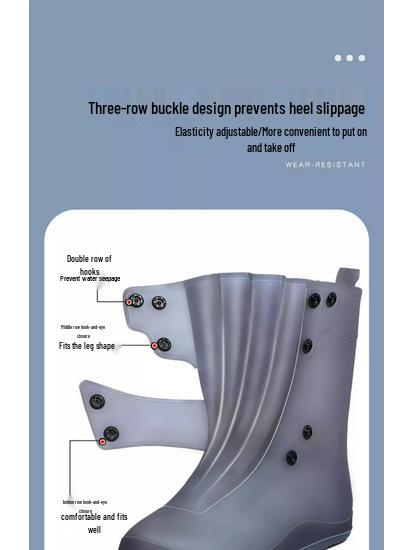 Men's & Women's Non-Slip Waterproof High-Top Overshoes for Rainy Days and Mountaineering