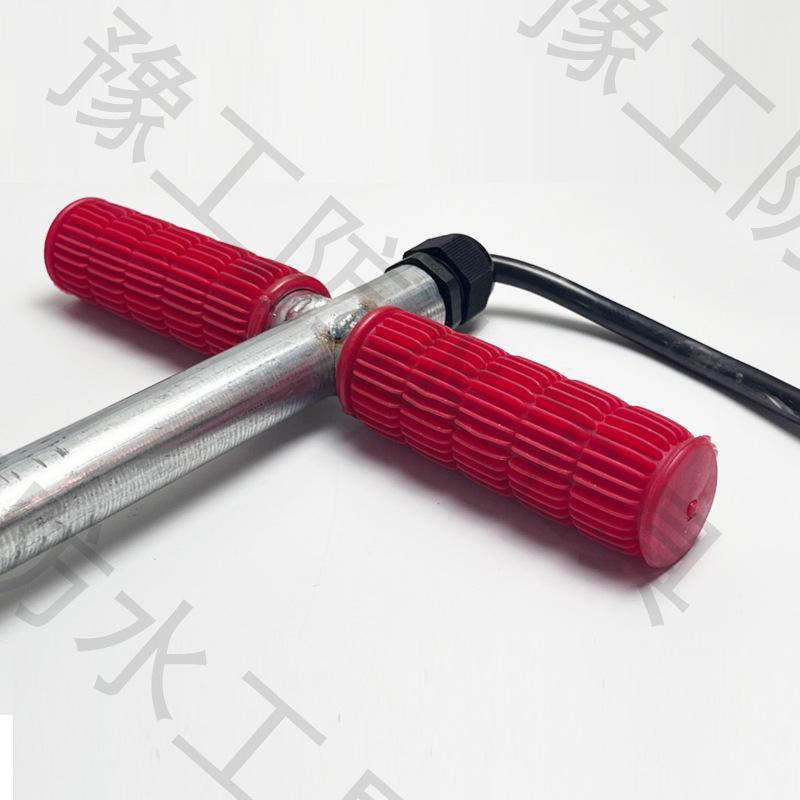 Heat-Resistant Asphalt Heater Rod with Thick Rubber Coating, Heightening Feature & Stainless Steel Red Handle