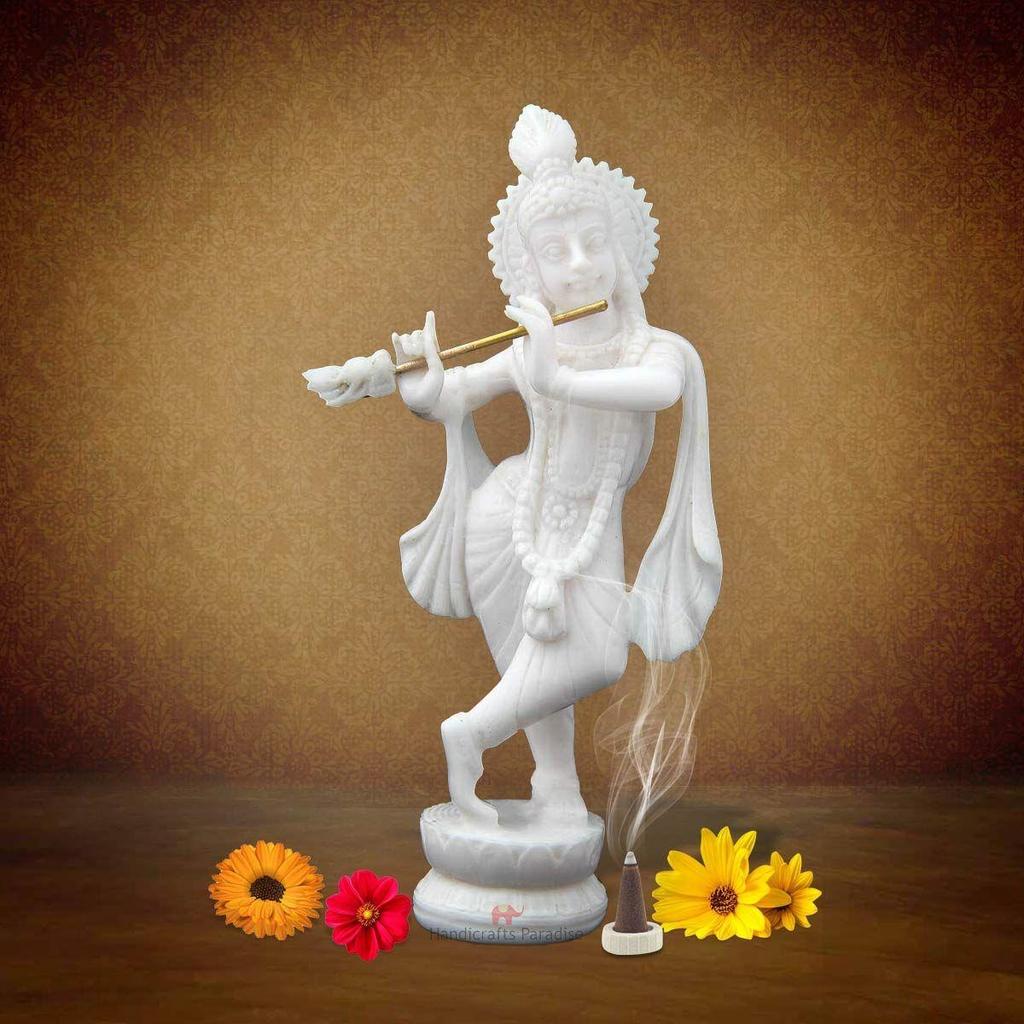 Stehende Krishna-Idol aus Harz