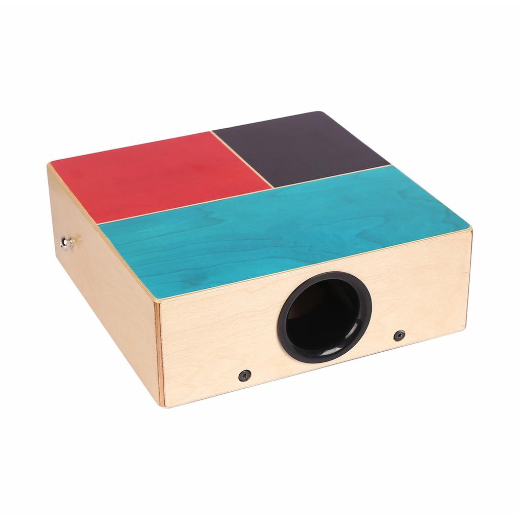 GECKO Cajon Wooden Drum Flat Hand Drum Percussion Instrument with Adjustable Strap Portable Box Drum for Beginners