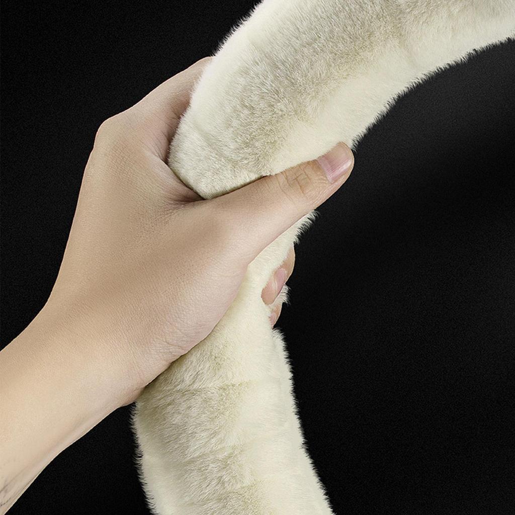 Steering Wheel Cover Women Precise Fit Anti-Slip Winter Velvet Covers For Steering Wheel For Trailer Truck Sedan Pickup