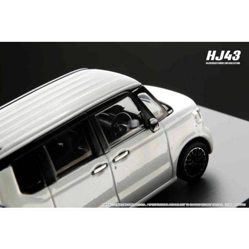 HJ43 1/43 Scale Honda N-BOX CUSTOM Platinum White Pearl & Black Finished Product