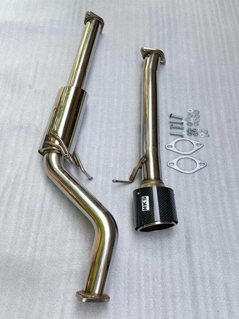 Carbon Fiber Mid-Rear Exhaust Pipe for 2015+ Ford Ranger 2.2-3.2L