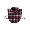 Insert Casual Cotton Collar Elegant Sweet False Collar Half Shirt for Lady Delicate Checkered Collar Casual Insert