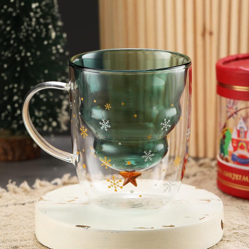 Shangqi Christmas Star Wish Insulated Glass Mug