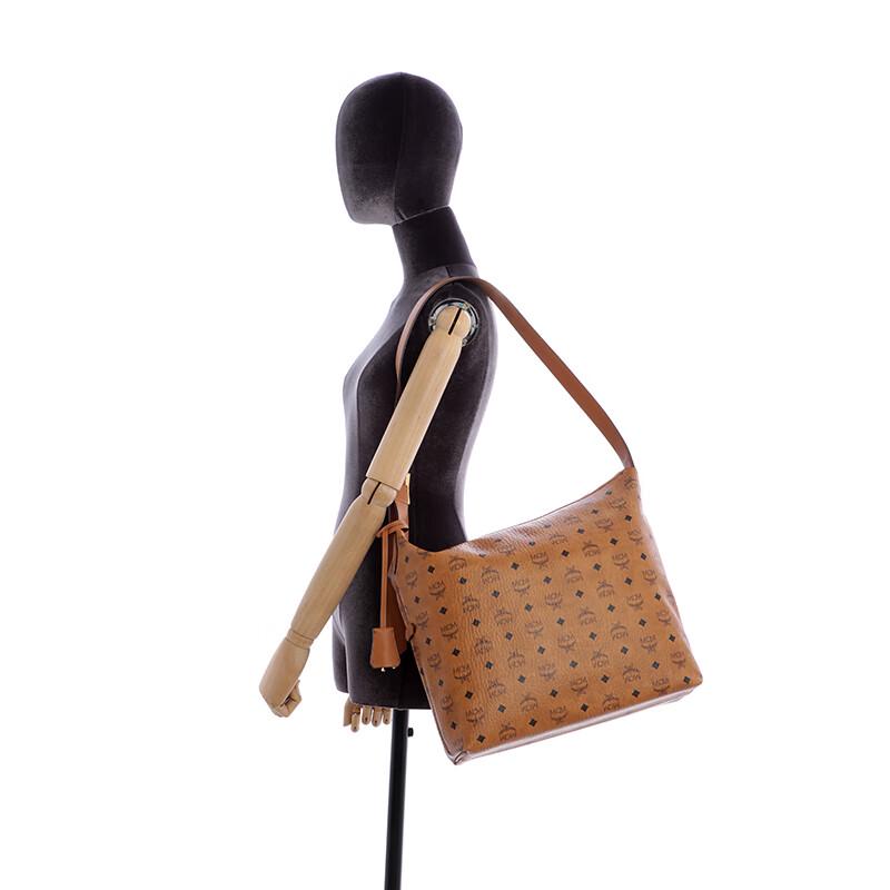 

MCM AREN Large Visetos Cognac Hobo Bag