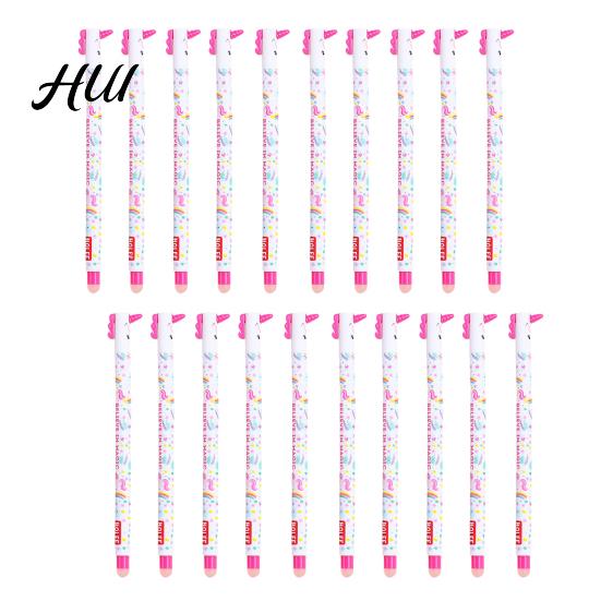 Penne Gel Carine 20 Pezzi Animali Cartoni Animati Cancellabili per Bambini Design a Cappuccio 0.7mm Penna Ricaricabile Scrittura Fluida Cancelleria Facile da Cancellare Divertenti Forniture Scolastiche Studenti