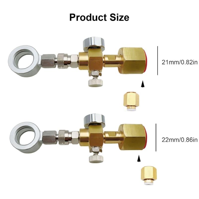 Brass CO2 Filling Adapter CO2 Adapter Pressure Control Valves Portable CO2 Brass Texture for Bottle