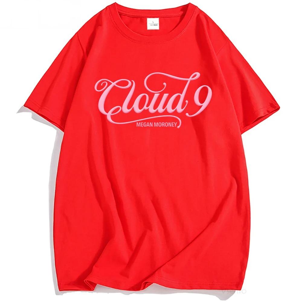 Cloud 9 Pink TShirt Megan Moroney Singer Design Printed TShirt Unisex Street Style Short Sleeve Cotton Summer Mens TShirt