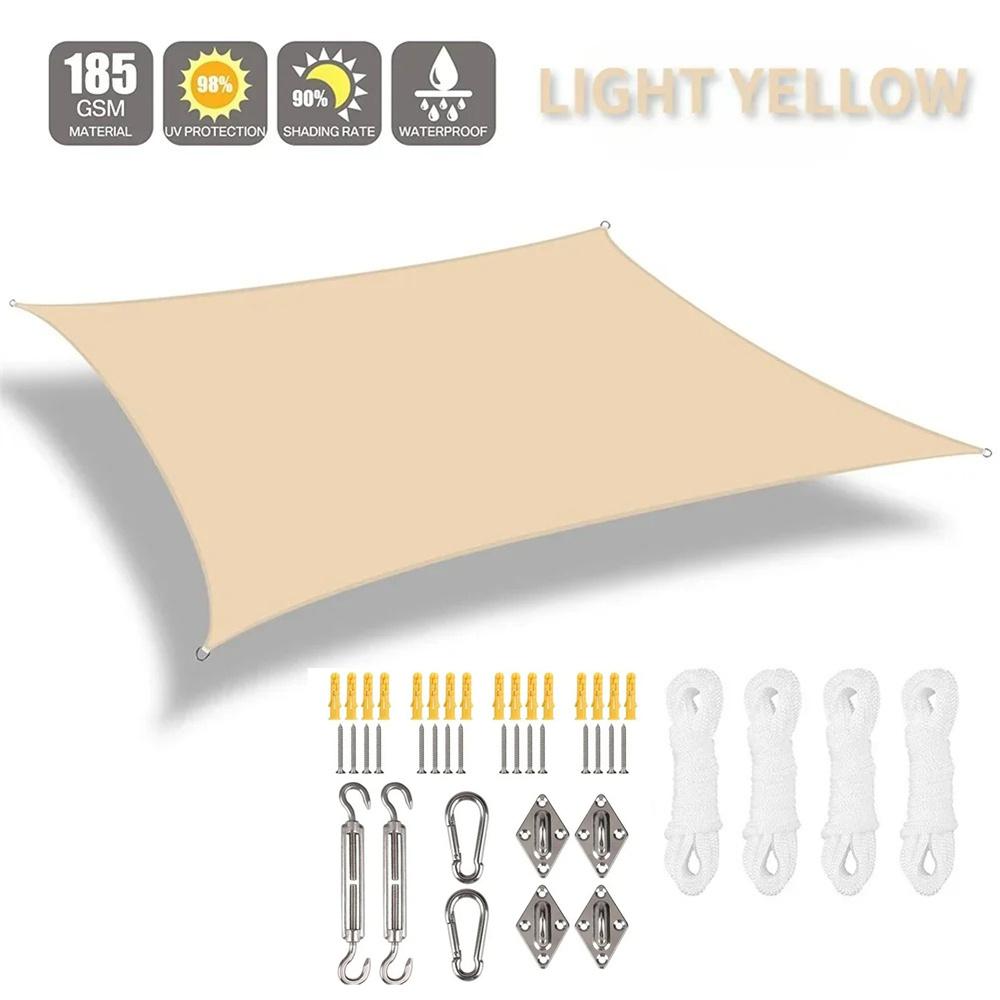 Blok UV Voděodolná Stínící plachta Sluneční přístřešek Stříška Bazén Obdélník Čtverec Markýza Stínění Pro Zahradu Terasu Zahrádku Auto