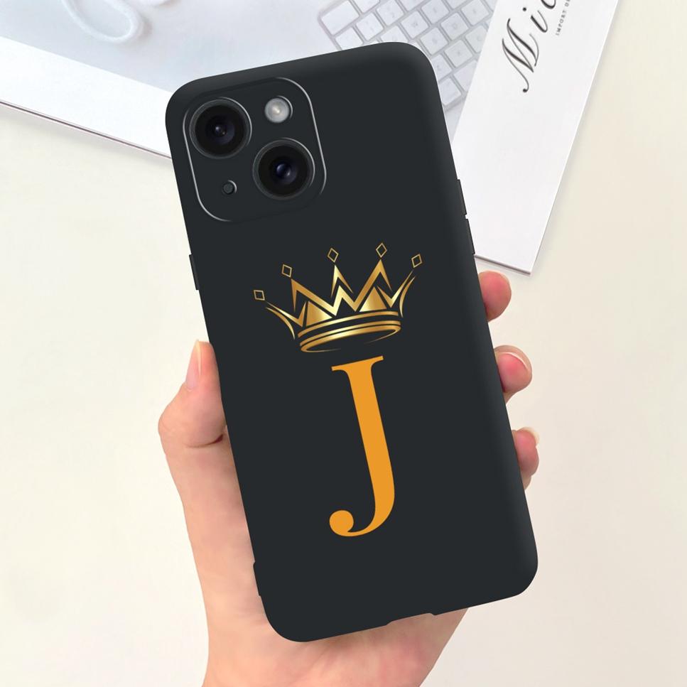 For Apple iPhone 15 15Pro 5G Case Fashion Letter Flower Luxury Crown Soft Silicone Cover For iPhone15+ 15Plus 15 Pro Max Bumper
