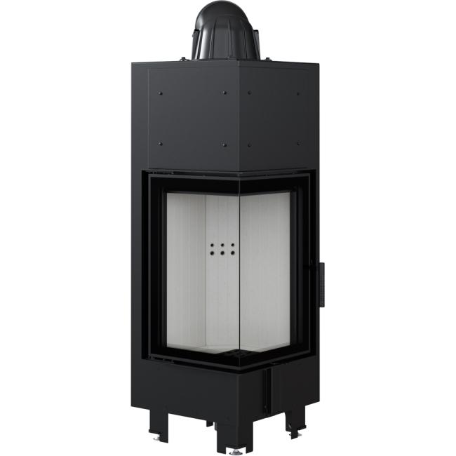 Steel fireplace KRATKI MBN left 10 kW Ø 200 self closing door