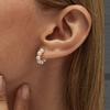 Exqusite Elegant C-Shaped Pearl Beaded Earrings Light Luxury Stainless Steel Stud Earrings  For Women Daily Wearing Gifts