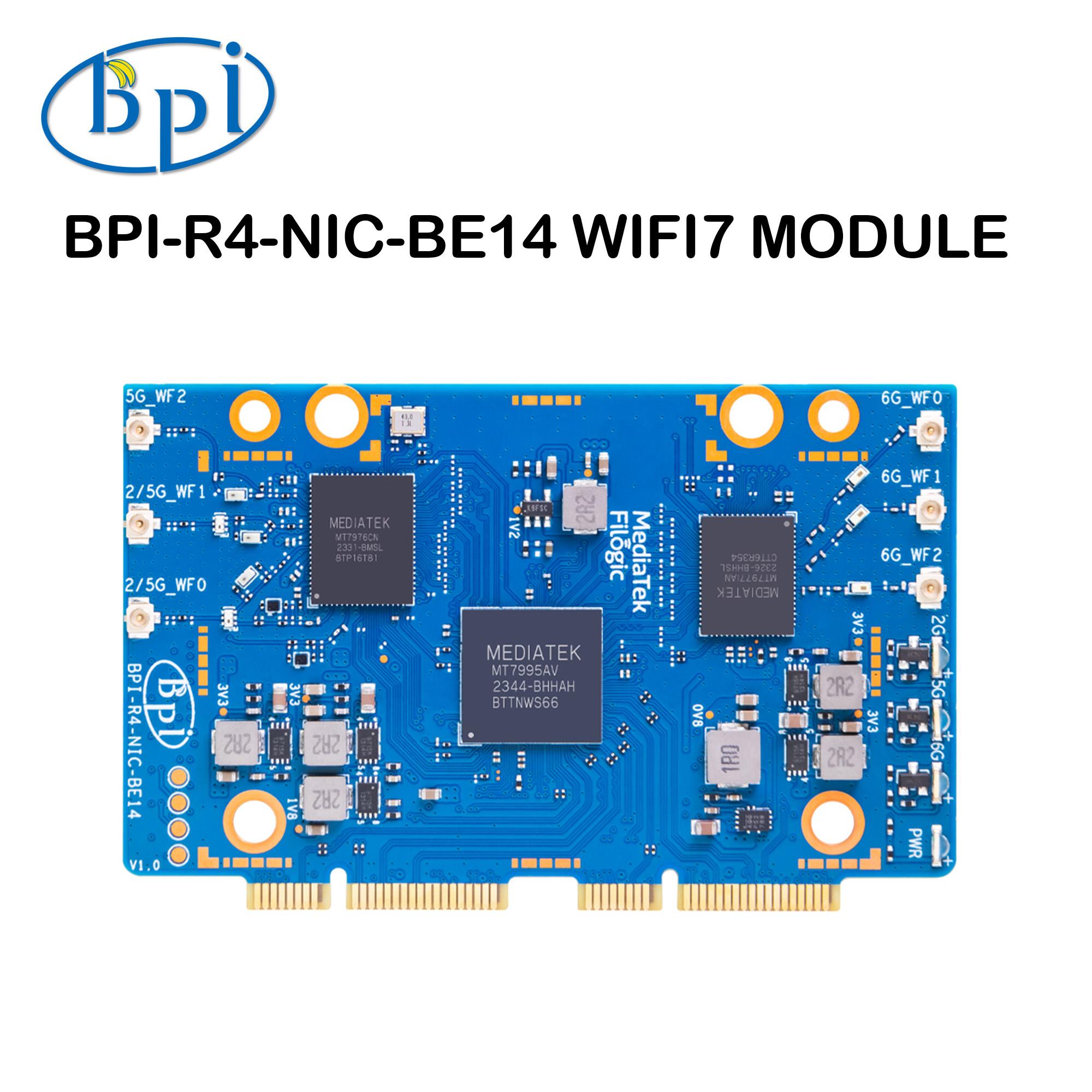 

Banana Pi BPI-R4-NIC-BE14 модуль wifi7 Аксесуари для BPI-R4