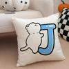 Süßer Custom Art Katze Personalisierter Kissenbezug Überwurf Kissenbezug Verdeckter Knopf Strapazierfähiges Polyester Stuhlkissen