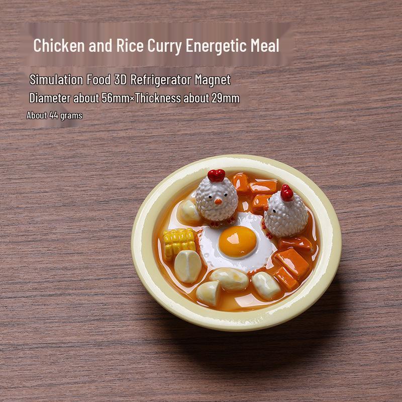 3D Gourmet Food Fridge Magnet - Creative Resin Decoration for Play