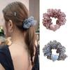 Haargummi für Damen, Hochelastisches Haarseil aus Netzstoff, Haargummi mit Leopardenmuster für großes Volumen, Haaraccessoire im koreanischen Stil