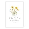 Christian Bible Verse Wall Art, Motivational Quote Flower Canvas Painting | Minimalist Poster for Living Room Bedroom Decor