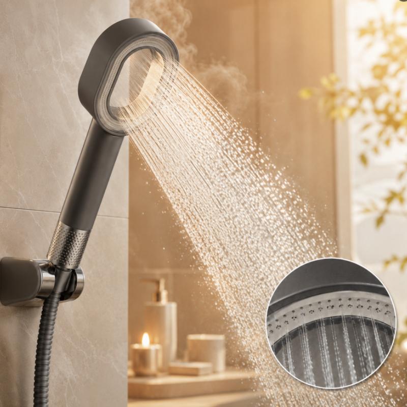 Filtered High Pressure Shower Head, Water Saving Design, Purifies Shower Water, Practical Bathroom Accessory