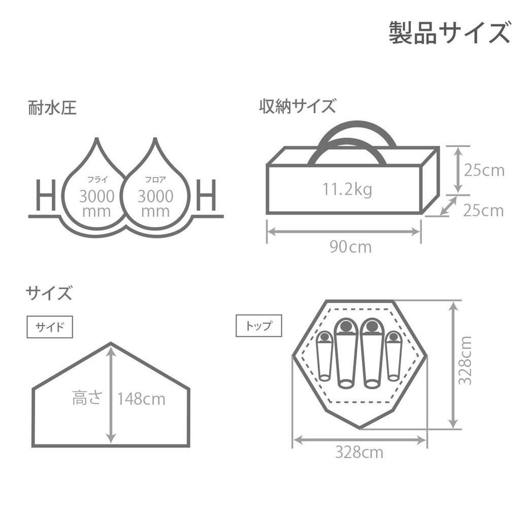 DOD Mushroom Easy (D.O.D.) Tent, Cute, One-Touch Tent, T4-610-BG