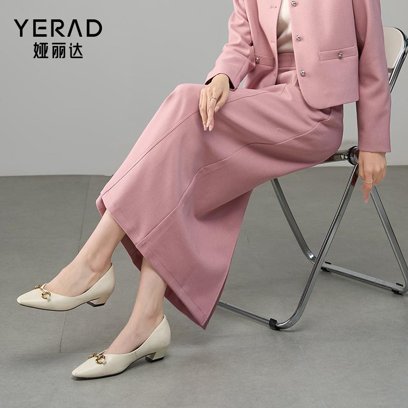 High waisted straight tube skirt for women with a high-end feel, slimming long skirt