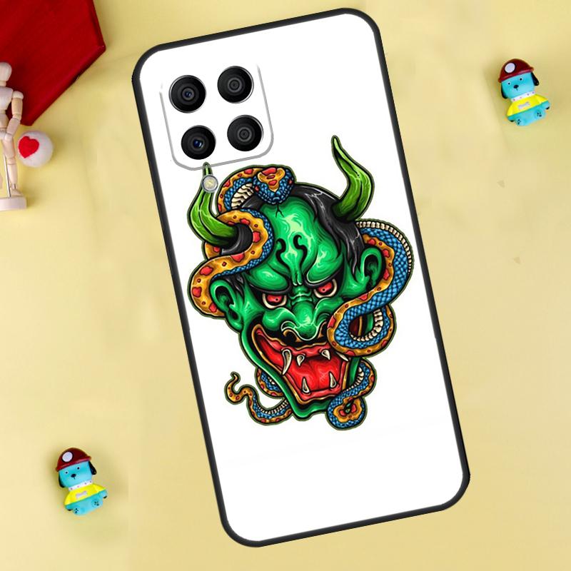 Japanese Hannya Oni Mask Case For Samsung Galaxy M13 M33 M53 M14 M12 M15 M06 M16 M36 M56 M31 M32 M52 M35 M55 M34 M54