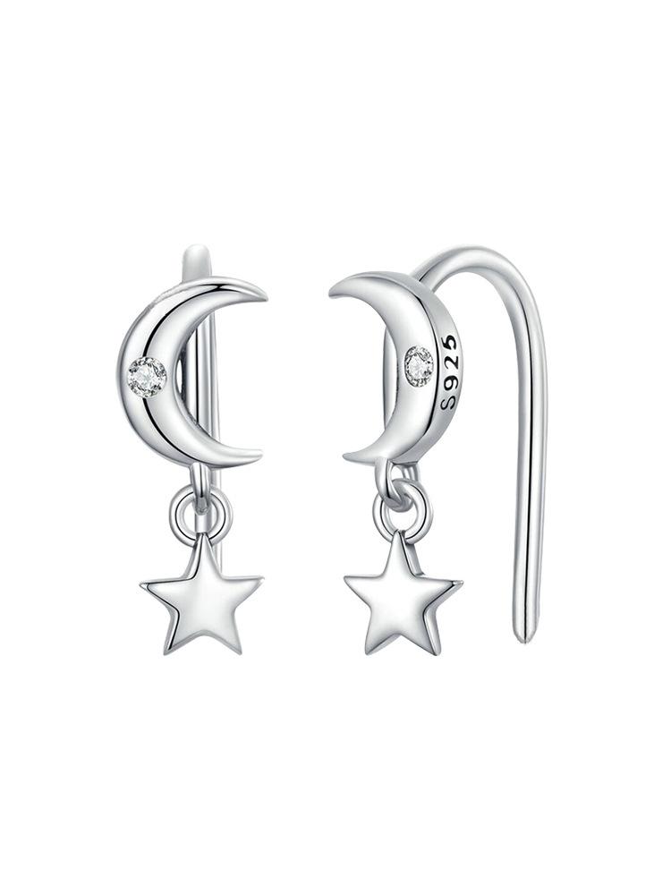 

Серьги-подвески Луна Звезда Подвеска Пентаграмма Повседневные Маленькие Серьги Темперамент Ниша Новый Тренд