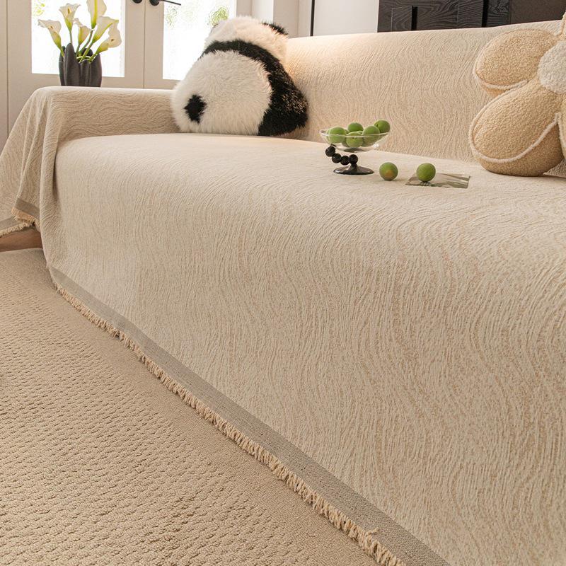 Chenille Sofa Cover: Full Coverage, Anti-Slip, Anti-Scratch Blanket 130cm