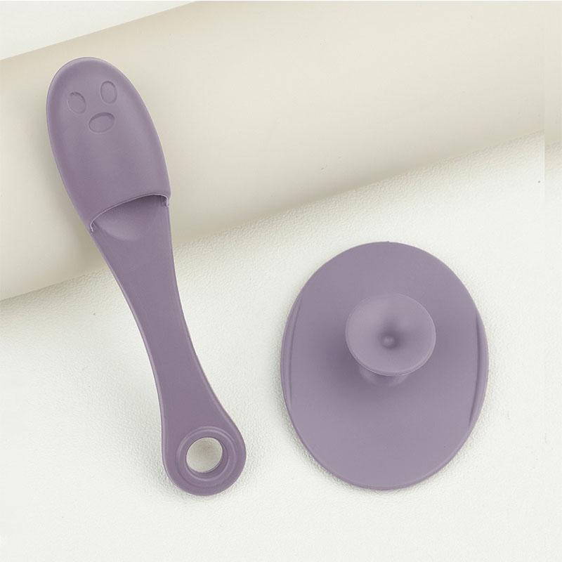 New 2pcs Face Massage Brush Silicone Face Scrubber Pore Cleaner Skin Care Brush Cleansing Face Brush XLS01
