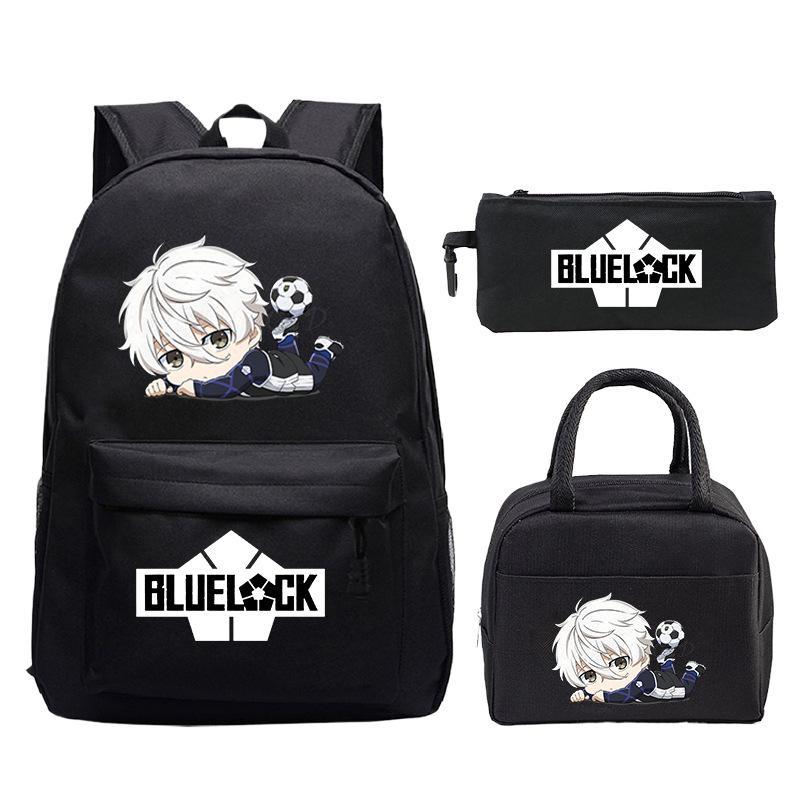 Blue Prison Surrounding Children S Schoolbags, Primary And Secondary School Students Three-Piece Leisure Backpack no specification