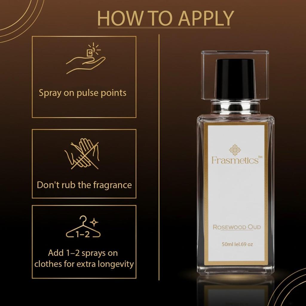 Rosewood Oud Eau De Parfum voor Mannen – Valentijn Special Romantisch Cadeau met Rosewood Oud & Sandelhout Geur, Warm Houtachtig