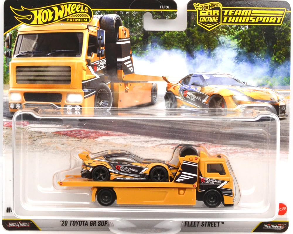 Hot Wheels 164 CAR CULTURE TEAM TRANSPORT - 20 TOYOTA GR SUPRA & FLEET STREET Hot Wheels FLF56-957J-02