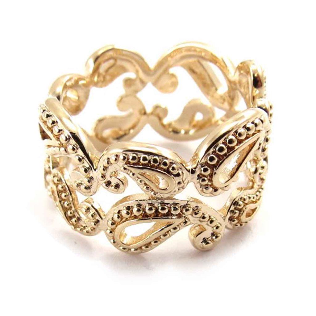 Inel placat cu aur 'Coreografie' auriu - 11 mm