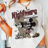 Nightmare on Main Street Tshirts Vintage Mickey Halloween T Shirt Disney Halloween Tshirt Short Sleeve Women Oversized Tshirt