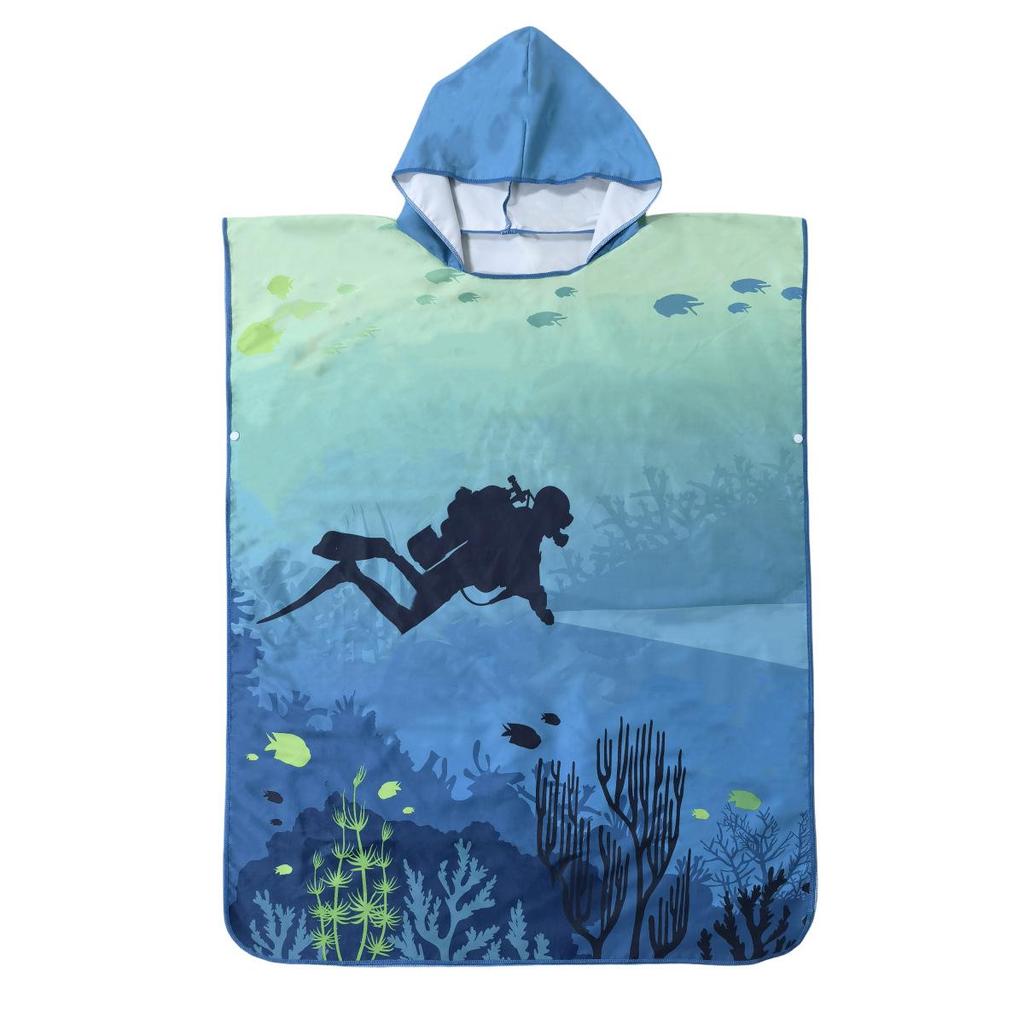 Ultra-fine Fiber Cross-border Beach Cape Bathrobe