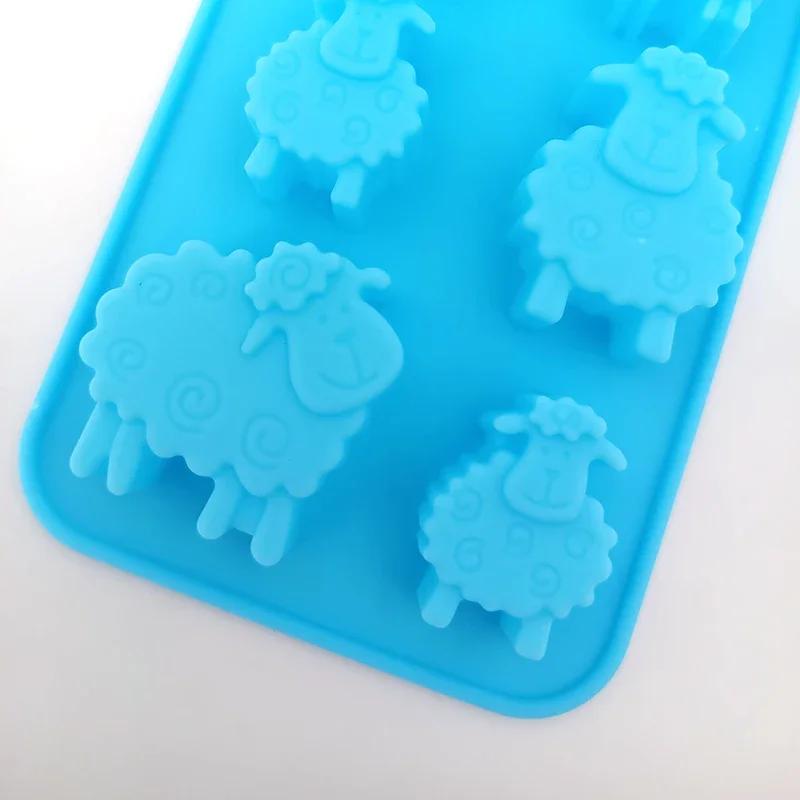 8 Holes EID Mubarak Ramadan Animal Sheep Chocolate Mold Silicone Mold Candy Biscuit Jelly Pudding Ice Cube Pastry Baking Tools