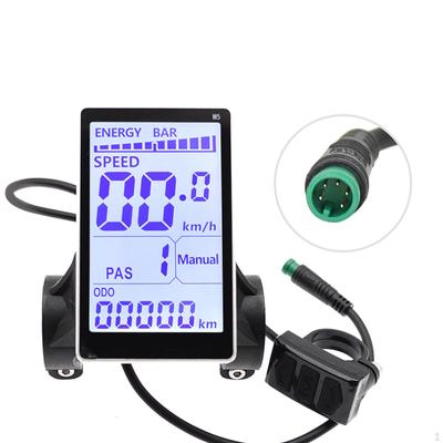 Electric Bike LCD Display Meter Cycling Computer 31.8 22.2mm Handlebar Mount 24V-48V M5 E