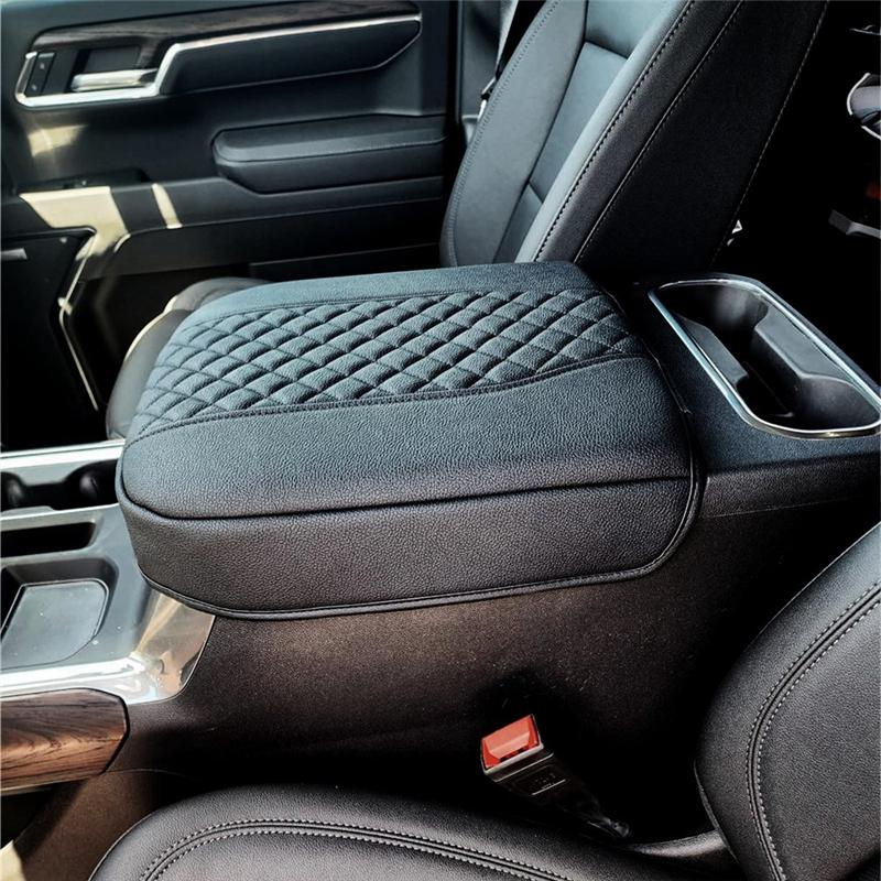 Bucket Seat Armrest Cover For Chevy Silverado GMC Sierra 1500 2019-2025 Tahoe Suburban Yukon 2021-2025 Center Console