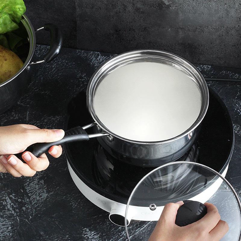 Set de vase de bucătărie din oțel inoxidabil Set de oale de bucătărie, oală de lapte, oală de supă, tigaie, set de cadou