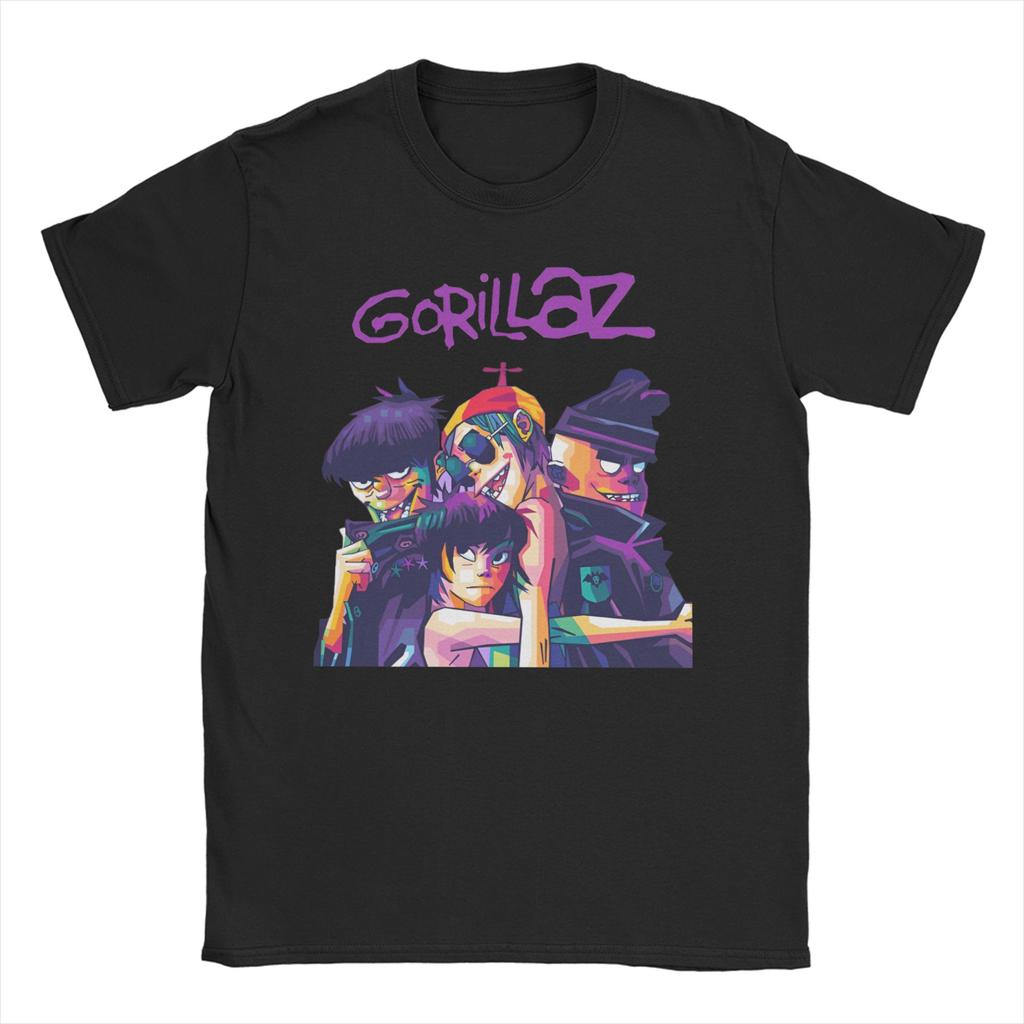 Gorillazed Virtual Band T Shirts Unisex Womens Cotton Novelty TShirt Music Streetwear Tee Shirt Short Sleeve Clothes Summer