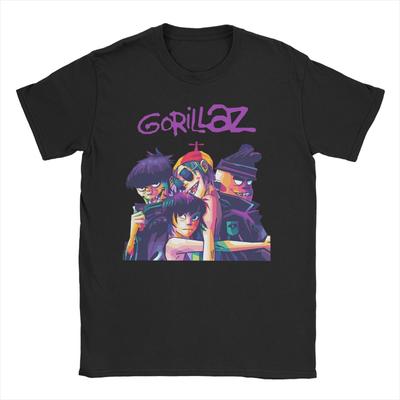 Camiseta de Banda Gorillazed para Unisex Mujer Gótica Camiseta 100% Algodón Cuello Redondo Manga Corta Camiseta Regalo de Cumpleaños Ropa