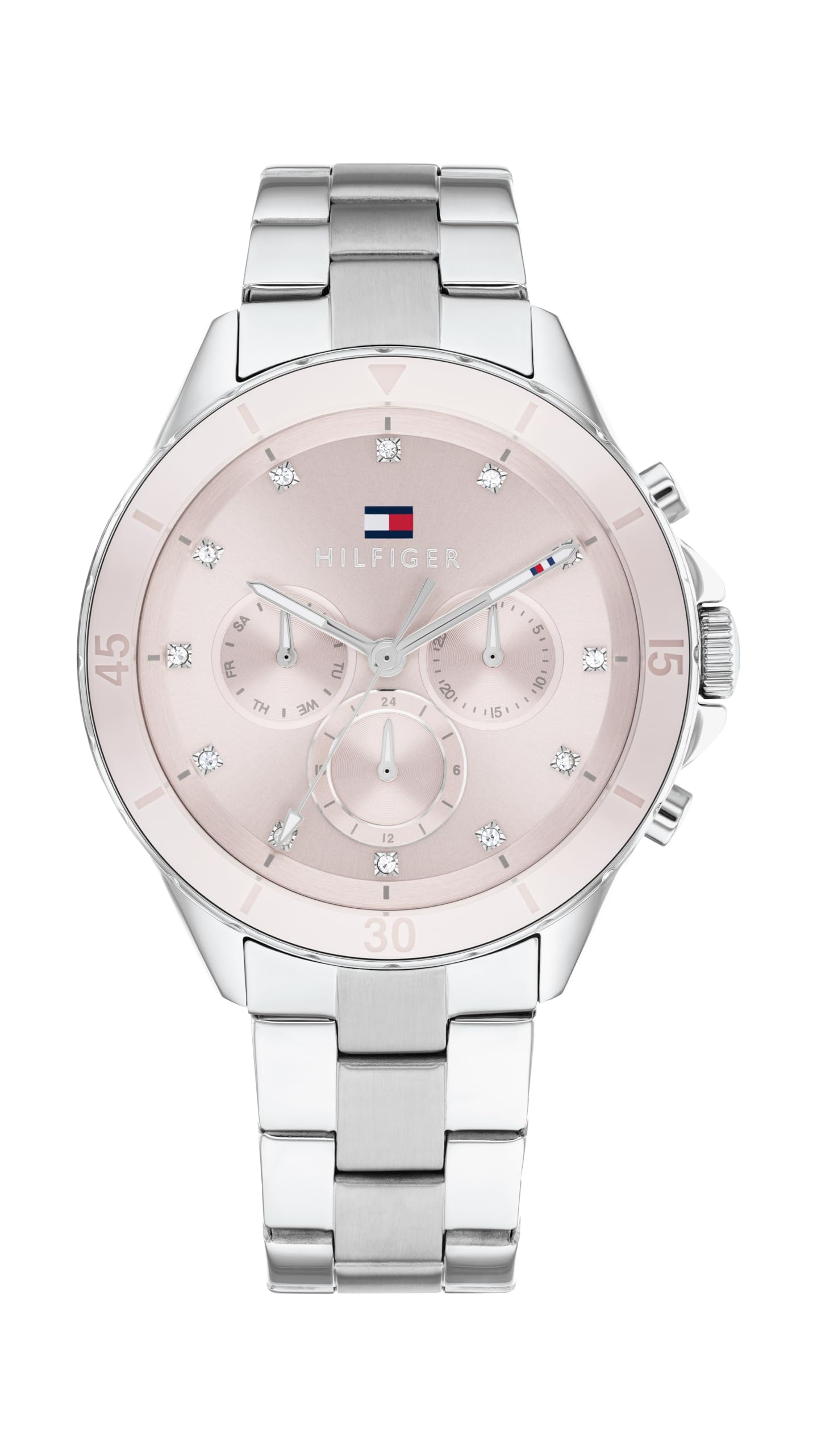 Tommy Hilfiger Pink Stainless Steel 1782706 Men s Watch, Dial, Strap, [Used] розовый