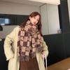 Scarf Winter Women's High-end Plaid Shawl New Autumn Versatile Atmosphere Scarf Thickened Dual-use