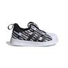 Adidas Originals SUPERSTAR 360 Abrasion Resistant Low top Skateboard Shoes Black White Infant And Toddler EF6642