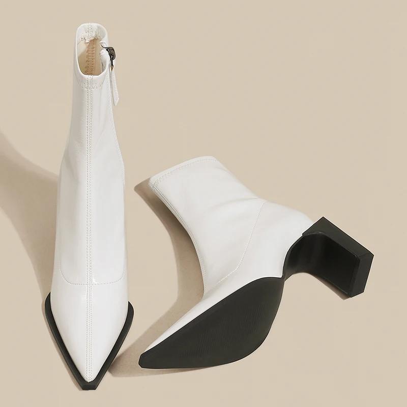 

Дизайнерские женские ботильоны с острым носком, модные короткие ботильоны на квадратном каблуке, женские туфли для танцев и выпускного вечера 35