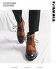 Plus Size Men's Autumn/Winter Leather Chelsea Boots - British Style High-Top Fashion
