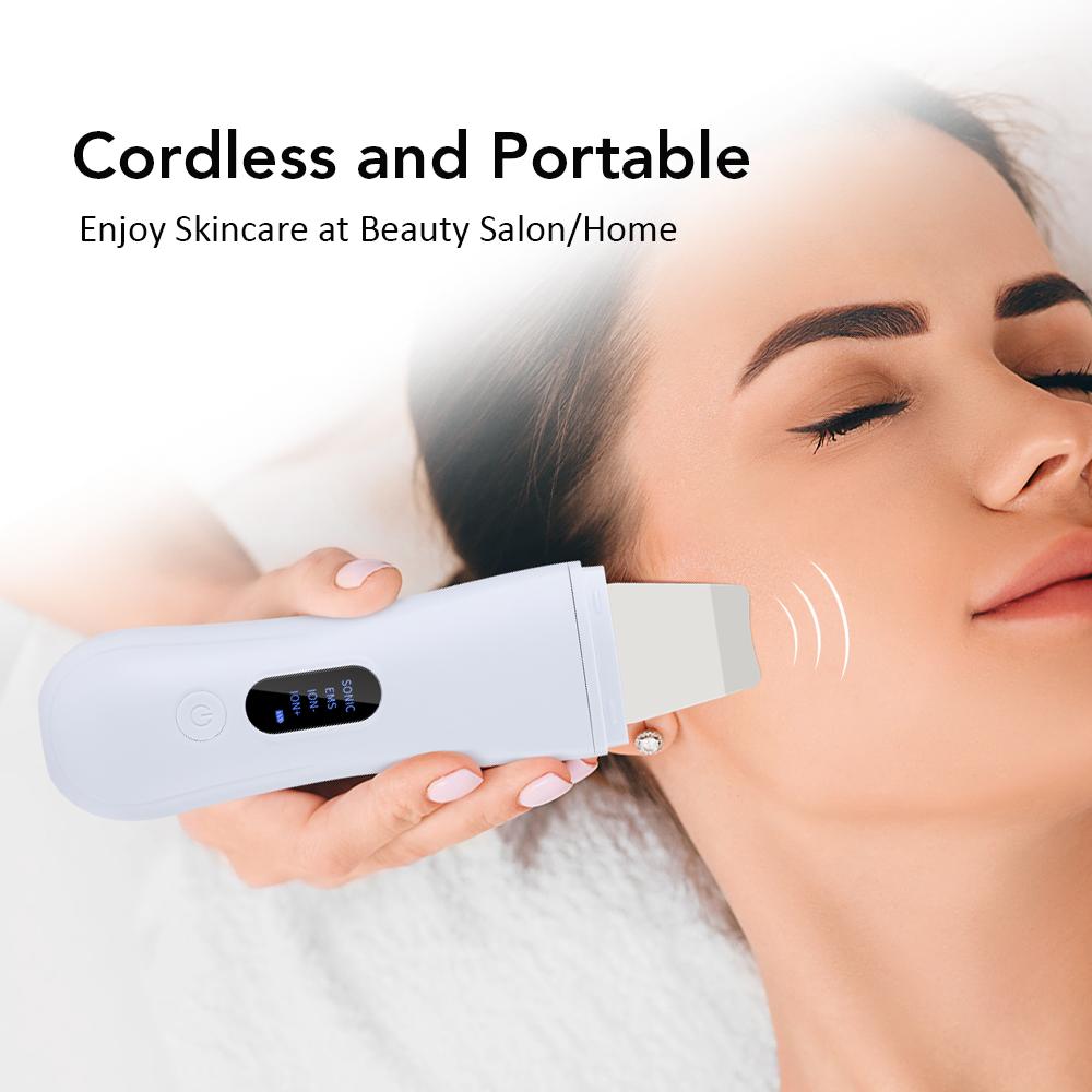EMS Vibration Face Skin Scrubber Blackhead Remover Facial Pore Cleaner Face Lifting Deep Clean Face Skin Tool Face Spatula