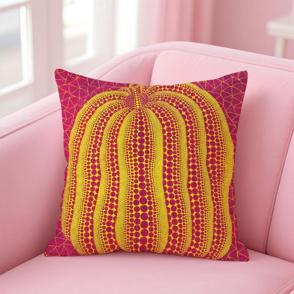 Y-Yayoi K-Kusama Cushion Cover Linen Pillowcase Cover Soft Decor For Sofa Home Room