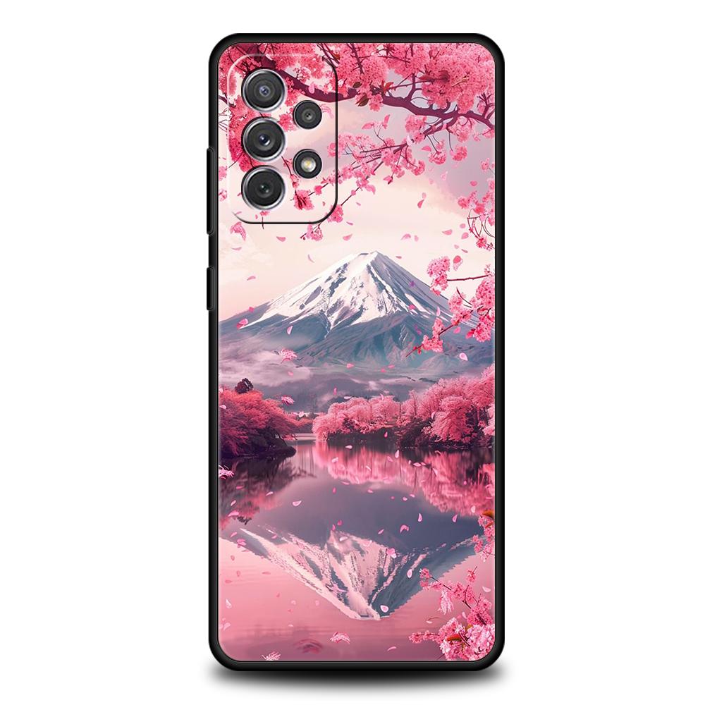 Japanese Anime Landscape Art Phone Case For Samsung A15 A13 A35 A55 A51 A71 A41 A31 A21S A03S A05 A23 A25 A33 A53 A73 5G Cover
